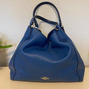 Blue leather Coach shoulder bag
